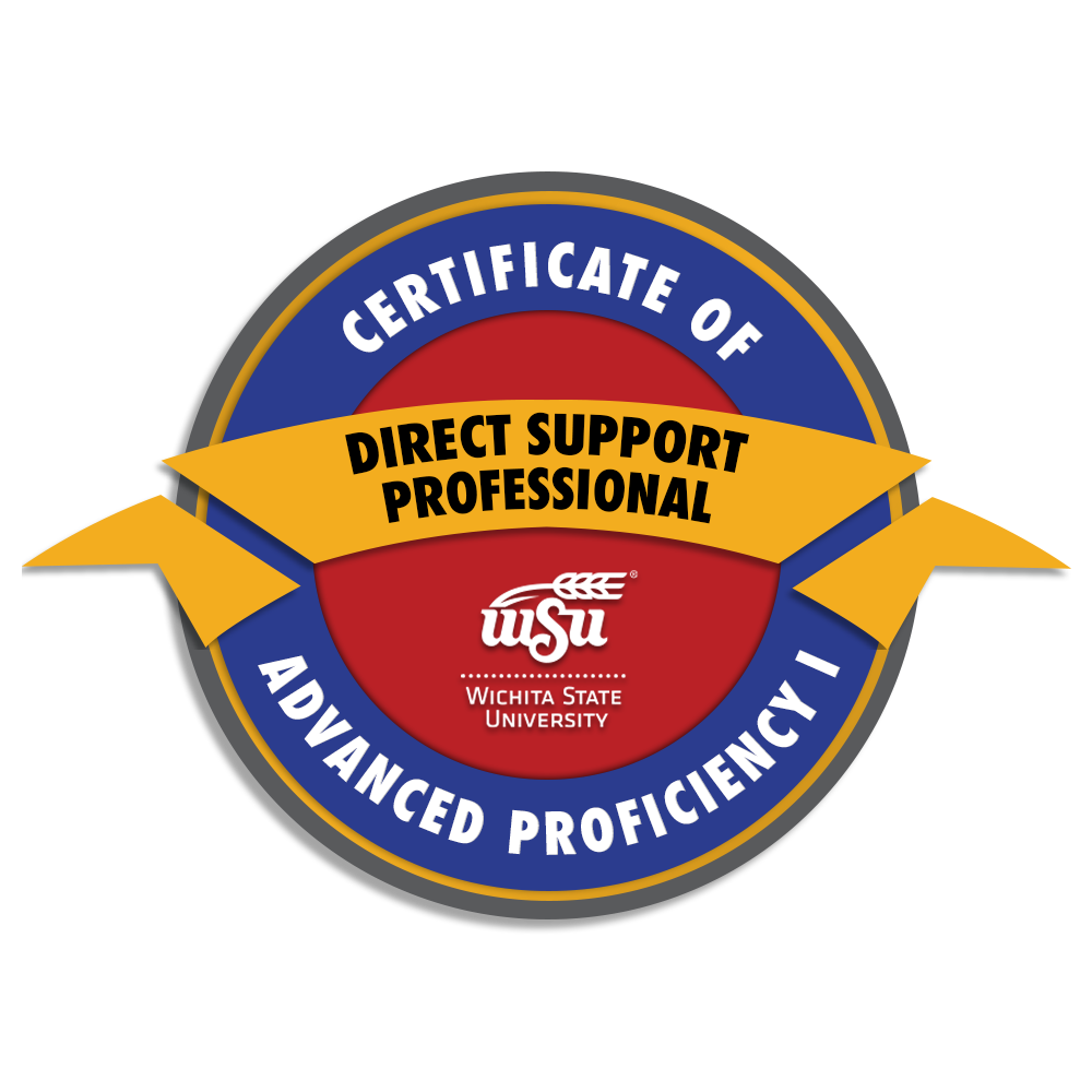 WSU Badge for Direct Support Professional Certificate of Advanced Proficiency 1