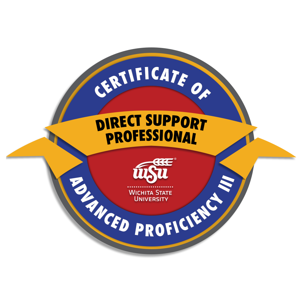 WSU Badge for Direct Support Professional Certificate of Advanced Proficiency III